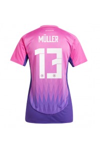 Duitsland Thomas Muller #13 Voetbaltruitje Uit tenue Dames EK 2024 Korte Mouw